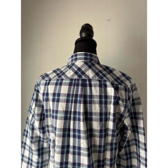 Women's UNTUCKit Sorbo Blue Plaid Shirt Size 4 - Picture 5 of 8